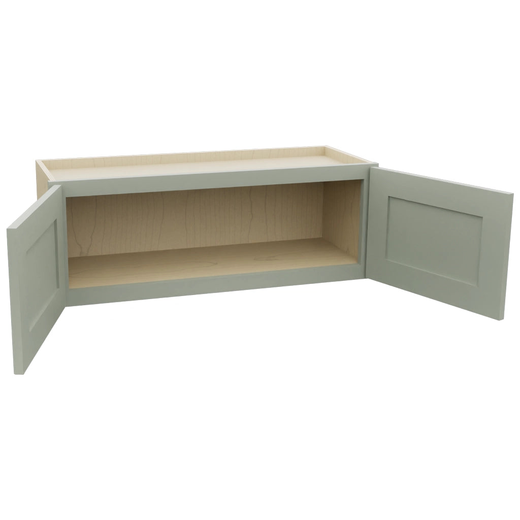 Fabuwood Galaxy Pistachio Green W3312 Wall Standard Cabinet, Open View