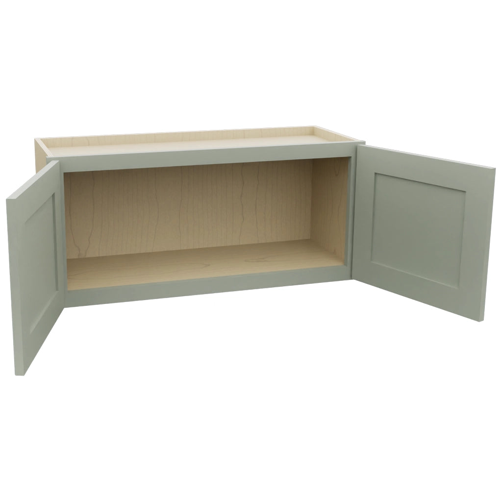 Fabuwood Galaxy Pistachio Green W3315 Wall Standard Cabinet, Open View