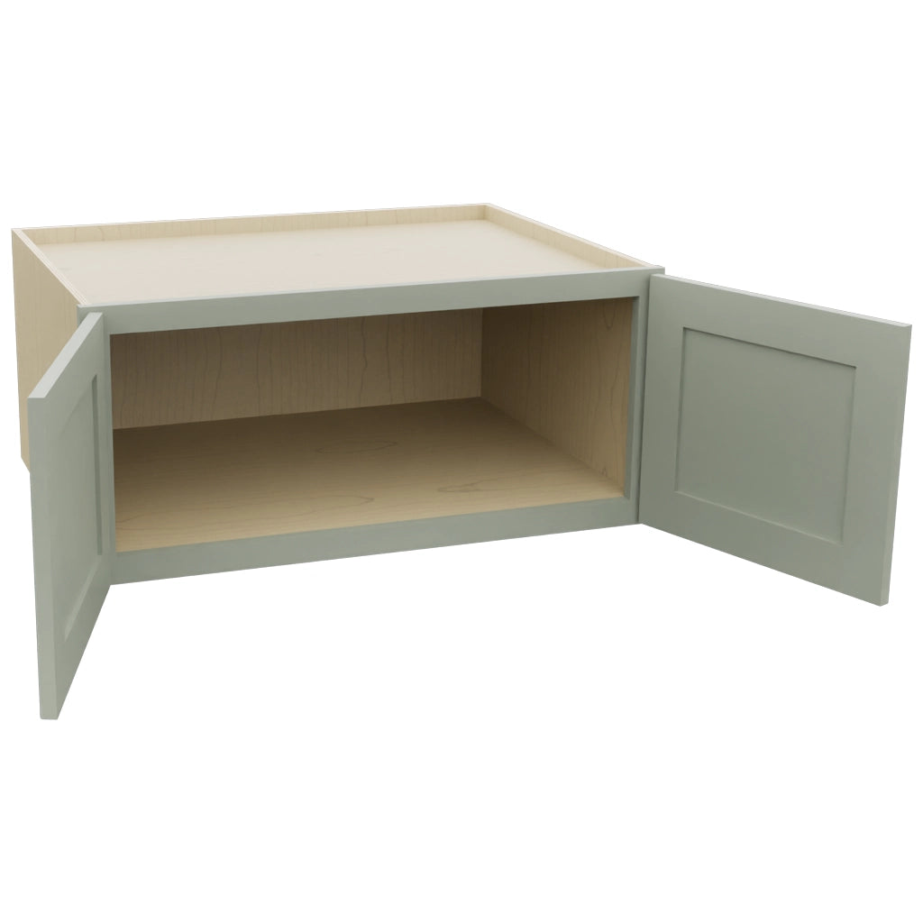 Fabuwood Galaxy Pistachio Green W331524 Wall Deep Cabinet, Open View