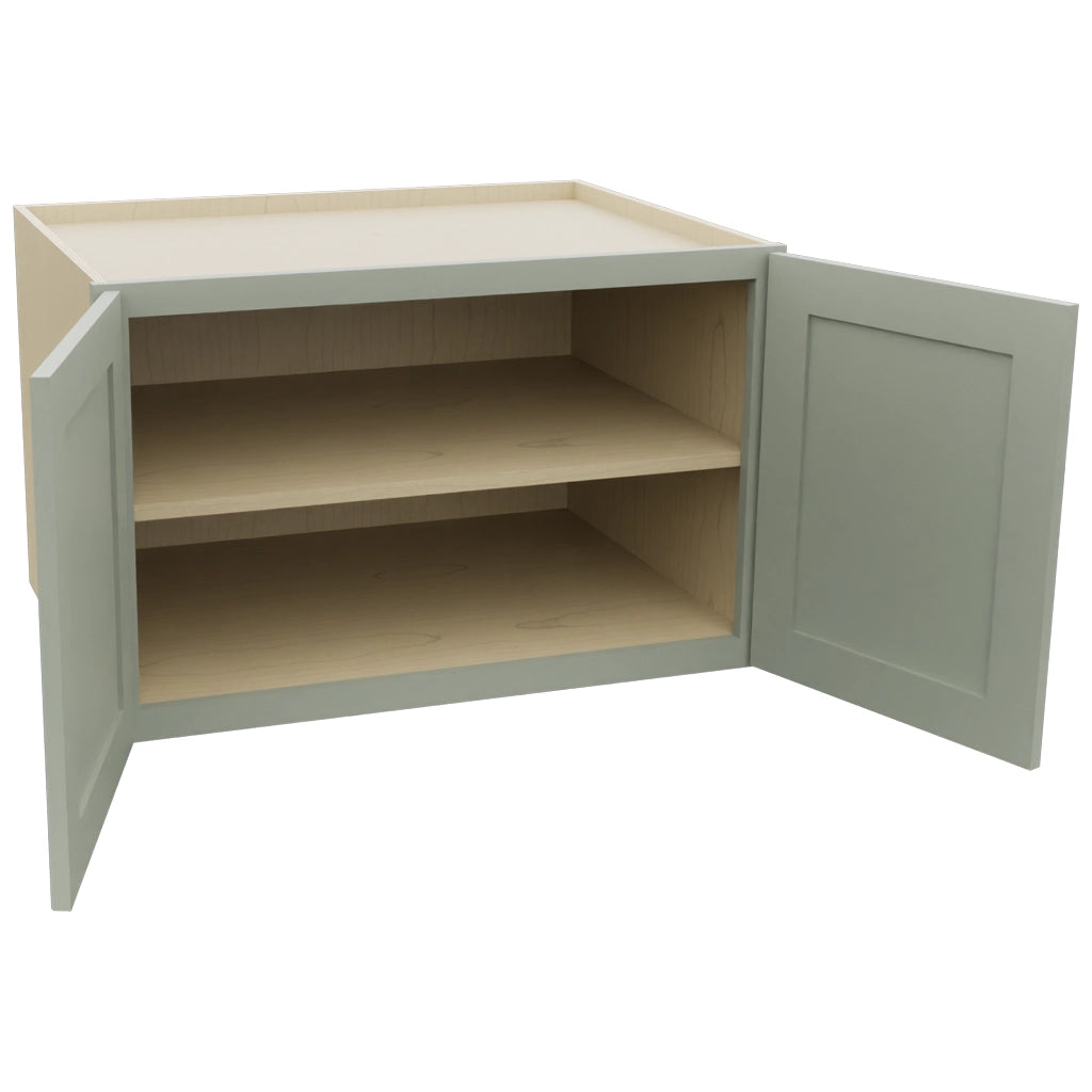 Fabuwood Galaxy Pistachio Green W332124 Wall Deep Cabinet, Open View