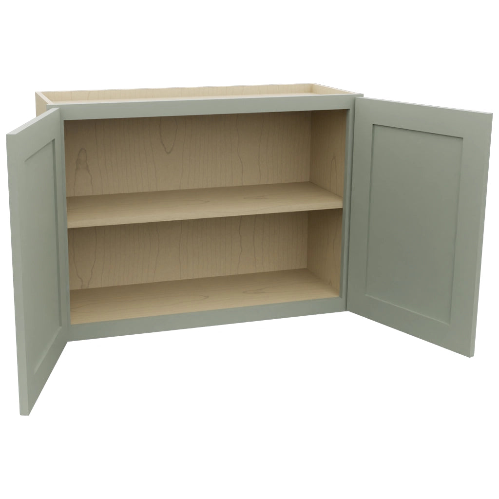 Fabuwood Galaxy Pistachio Green W3324 Wall Standard Cabinet, Open View