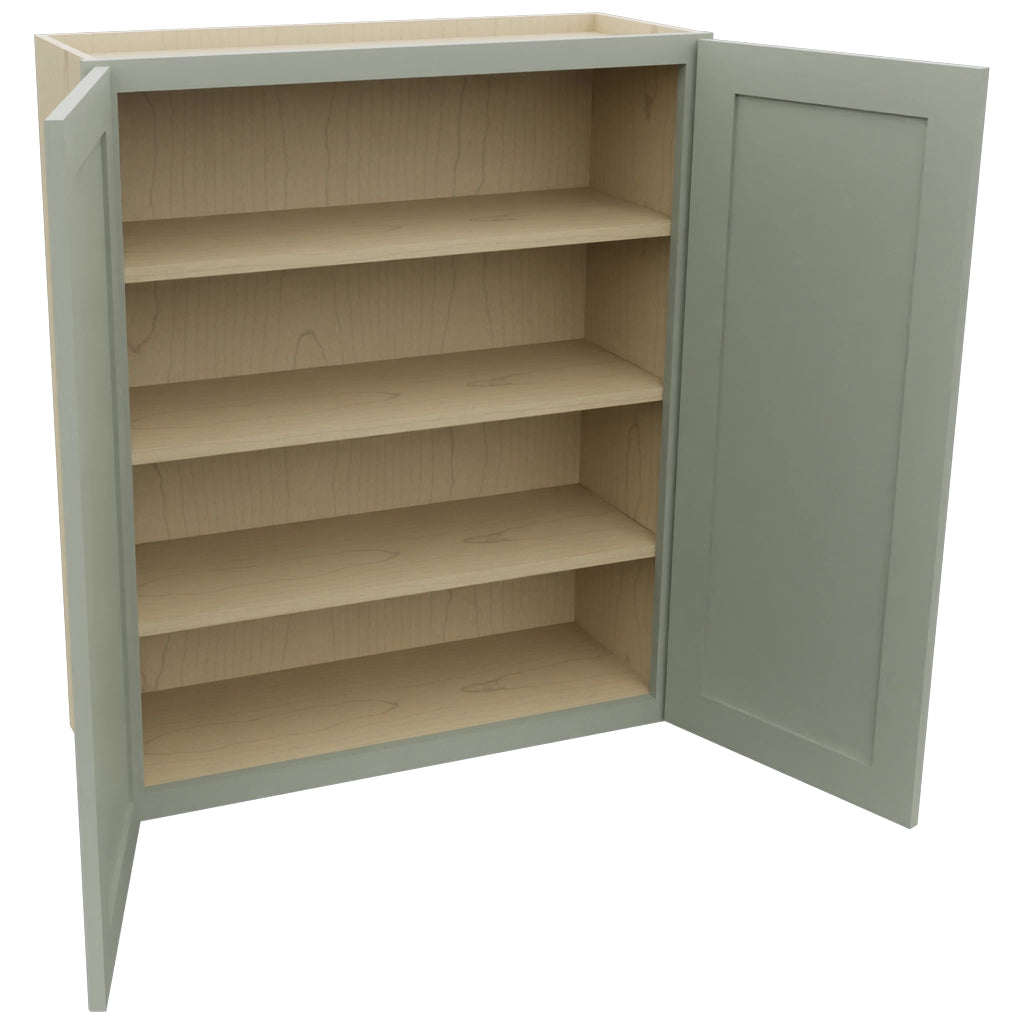 Fabuwood Galaxy Pistachio Green W3339 Wall Standard Cabinet, Open View