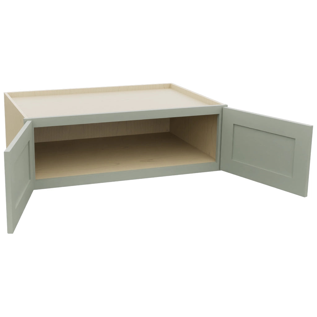 Fabuwood Galaxy Pistachio Green W361224 Wall Deep Cabinet, Open View
