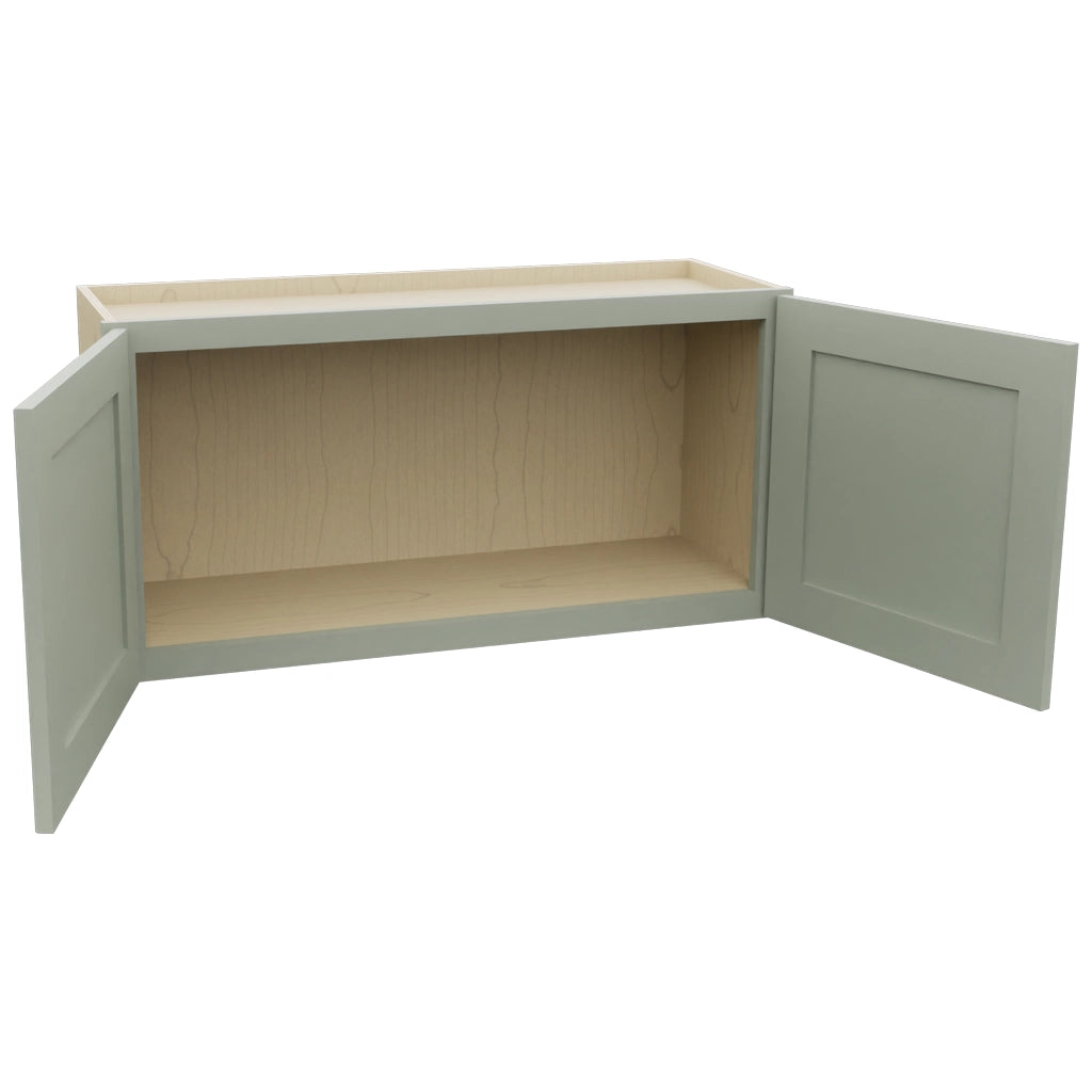 Fabuwood Galaxy Pistachio Green W3618 Wall Standard Cabinet, Open View