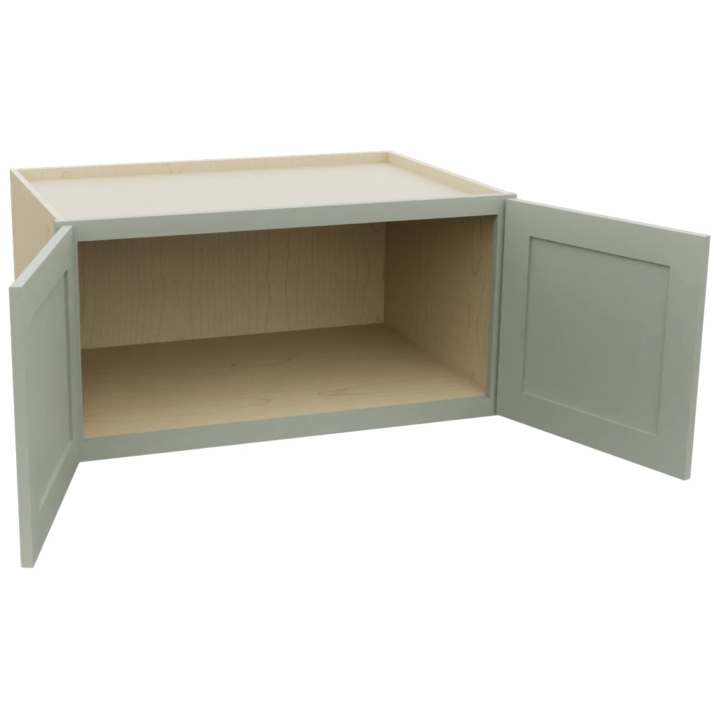 Fabuwood Galaxy Pistachio Green W361824 Wall Deep Cabinet, Open View