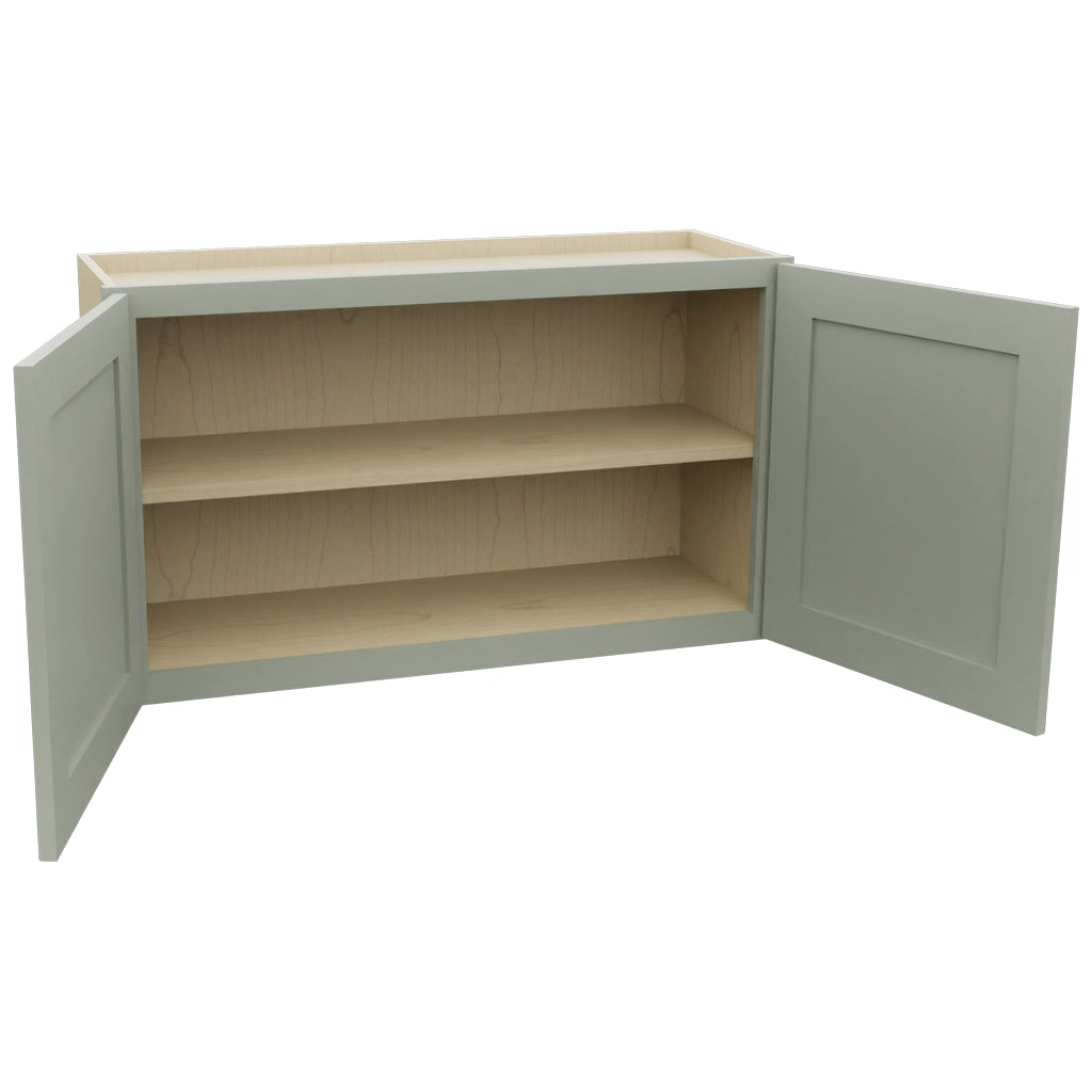 Fabuwood Galaxy Pistachio Green W3621 Wall Standard Cabinet, Open View