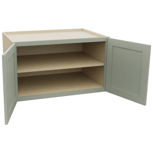 Fabuwood Galaxy Pistachio Green W362124 Wall Deep Cabinet, Open View