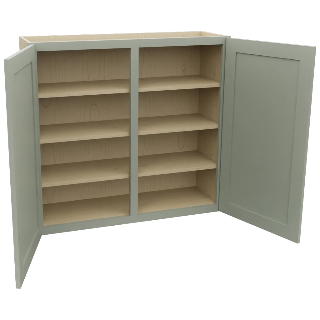 Fabuwood Galaxy Pistachio Green W3936 Wall Standard Cabinet, Open View