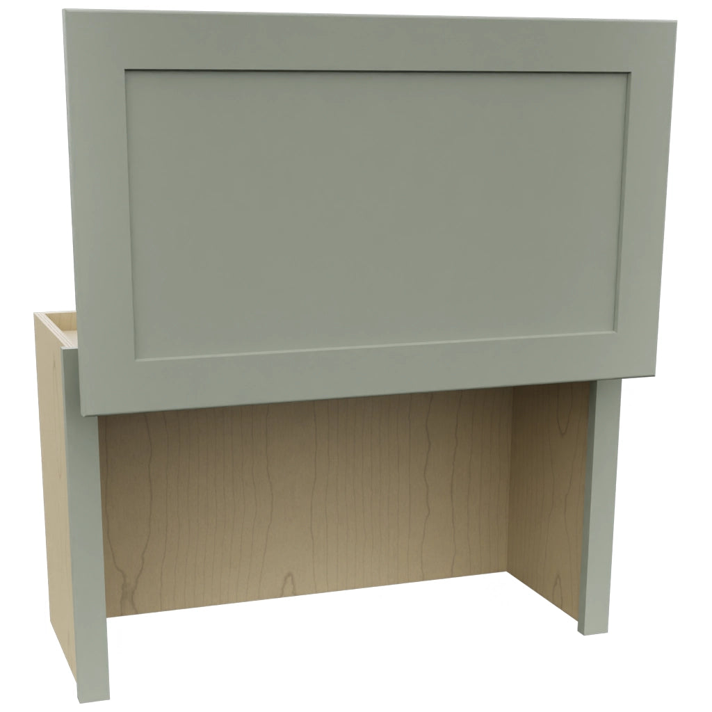 Fabuwood Galaxy Pistachio Green WAC3018 Wall Appliance Cabinet, Open View
