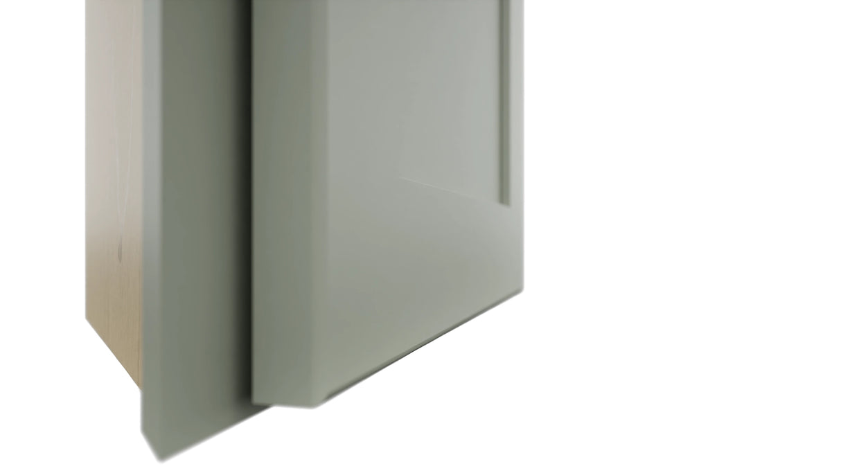 Fabuwood Galaxy Pistachio Green WAE1242 Wall Angle End Cabinet, Detail View