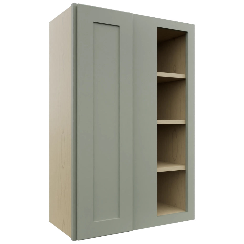 Fabuwood Galaxy Pistachio Green WBC2436 Wall Corner Blind Cabinet, Front View