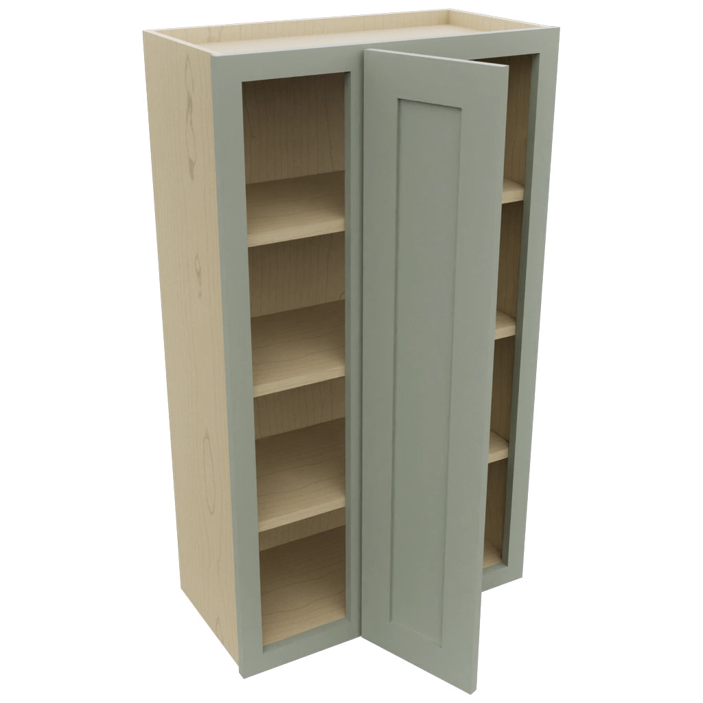 Fabuwood Galaxy Pistachio Green WBC2442 Wall Corner Blind Cabinet, Open View