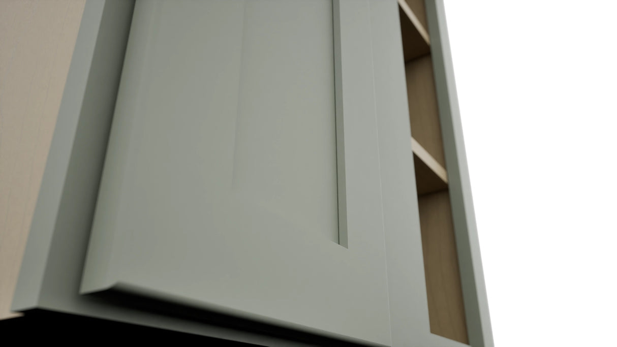 Fabuwood Galaxy Pistachio Green WBC2442 Wall Corner Blind Cabinet, Detail View