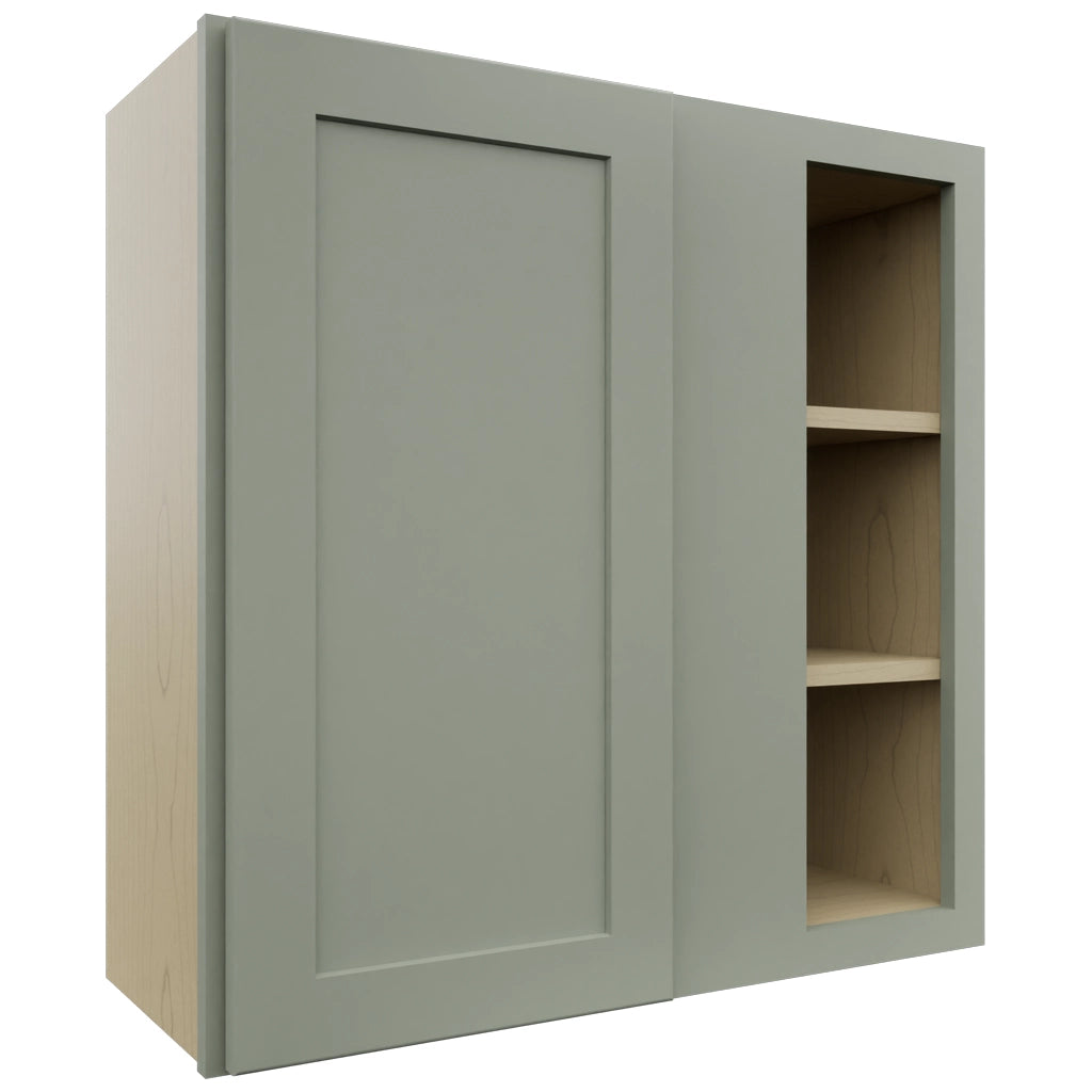 Fabuwood Galaxy Pistachio Green WBC3030 Wall Corner Blind Cabinet, Front View