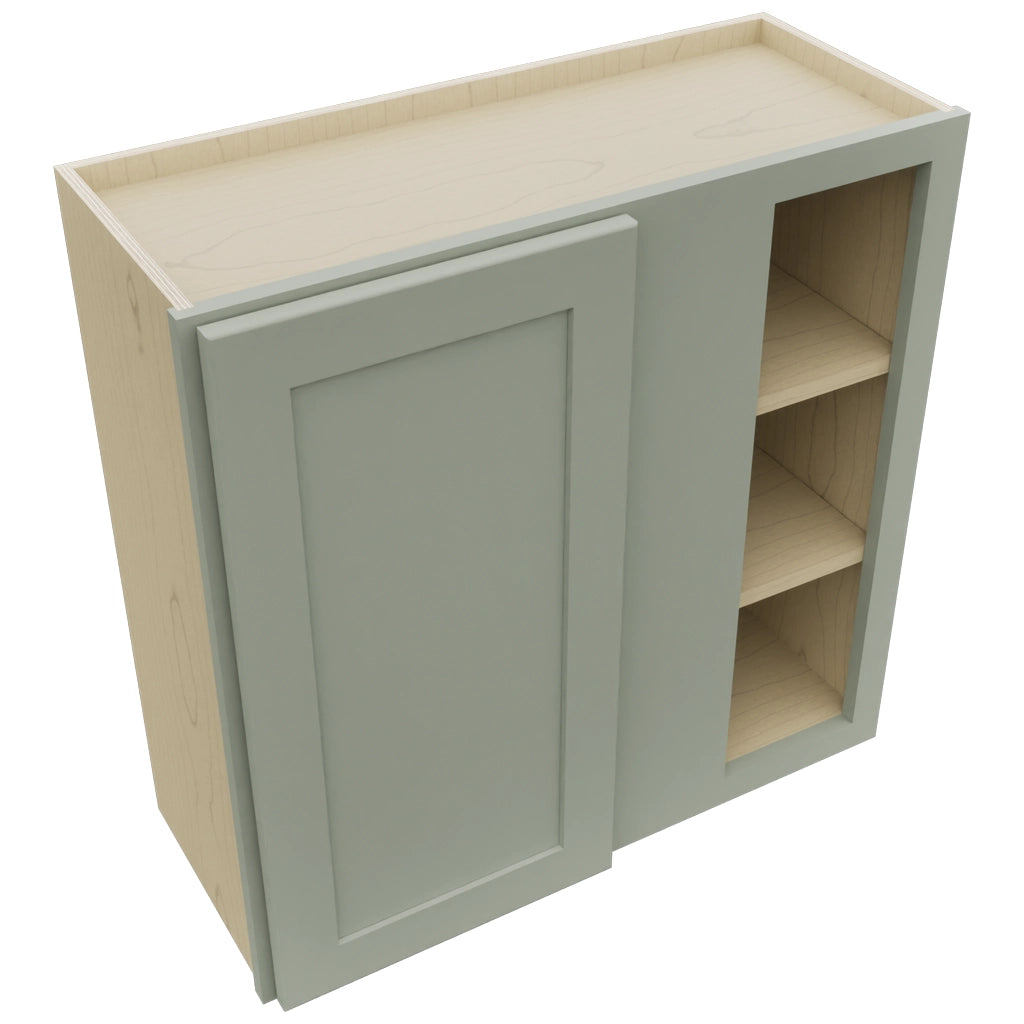 Fabuwood Galaxy Pistachio Green WBC3030 Wall Corner Blind Cabinet, Top View