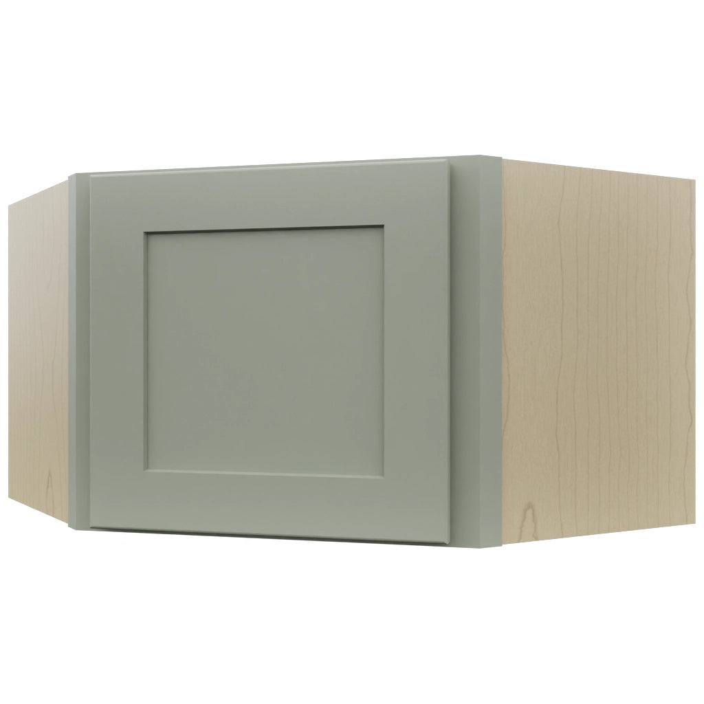 Fabuwood Galaxy Pistachio Green WDC2415 Wall Corner Diagonal Cabinet, Front View