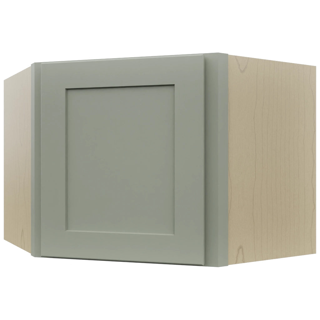 Fabuwood Galaxy Pistachio Green WDC2418 Wall Corner Diagonal Cabinet, Front View
