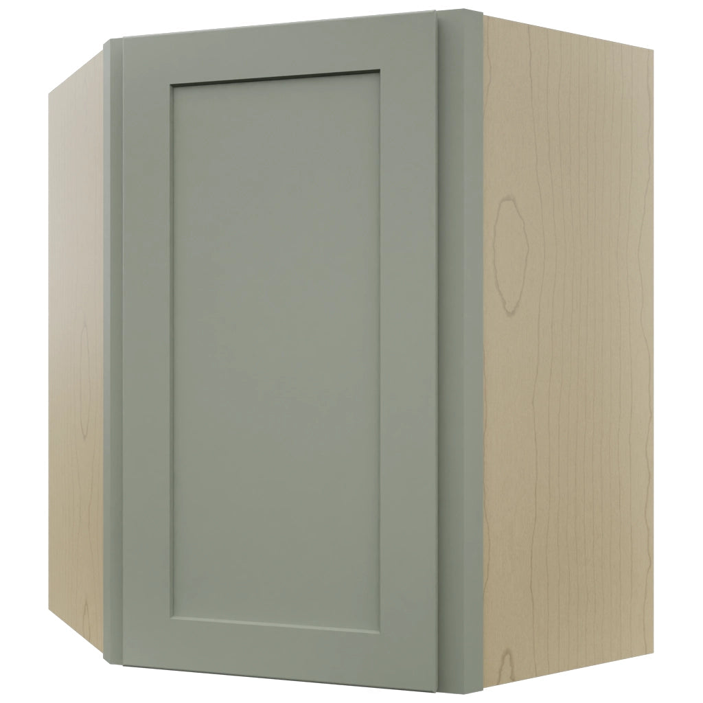 Fabuwood Galaxy Pistachio Green WDC2430 Wall Corner Diagonal Cabinet, Front View