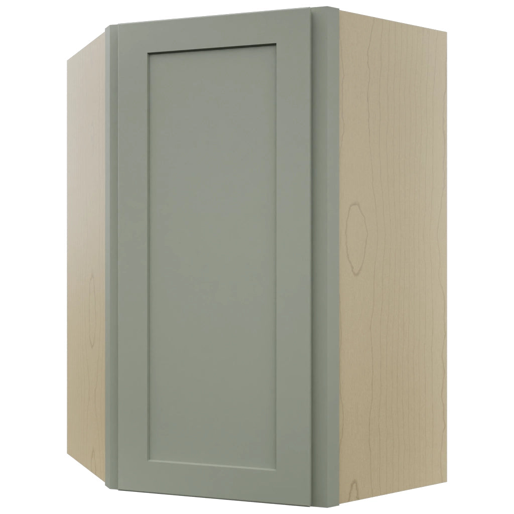 Fabuwood Galaxy Pistachio Green WDC2436 Wall Corner Diagonal Cabinet, Front View