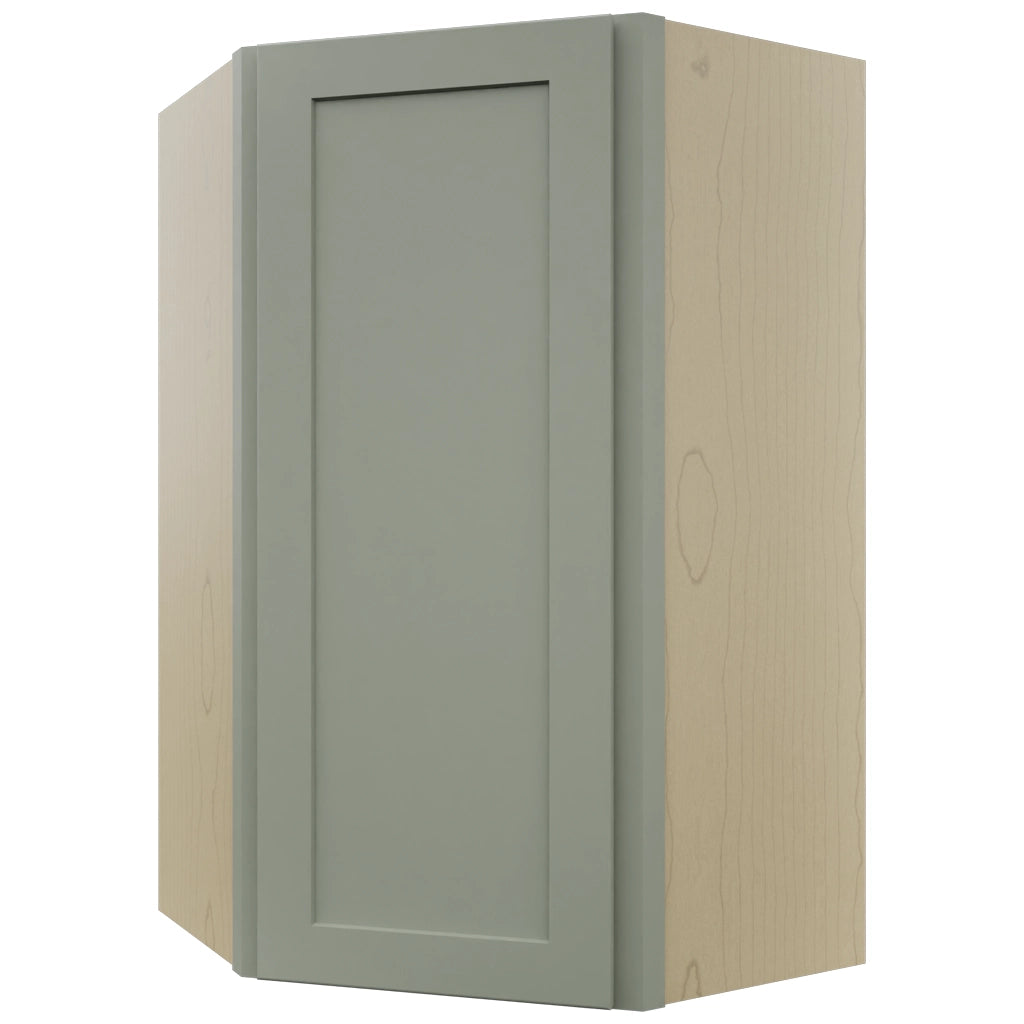 Fabuwood Galaxy Pistachio Green WDC2439 Wall Corner Diagonal Cabinet, Front View