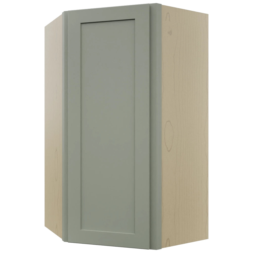 Fabuwood Galaxy Pistachio Green WDC2442 Wall Corner Diagonal Cabinet, Front View