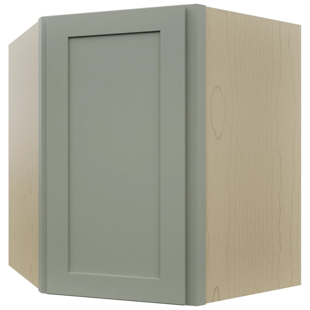 Fabuwood Galaxy Pistachio Green WDC2730 Wall Corner Diagonal Cabinet, Front View