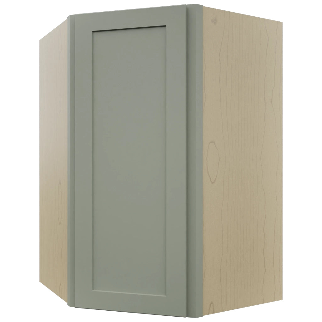 Fabuwood Galaxy Pistachio Green WDC2739 Wall Corner Diagonal Cabinet, Front View