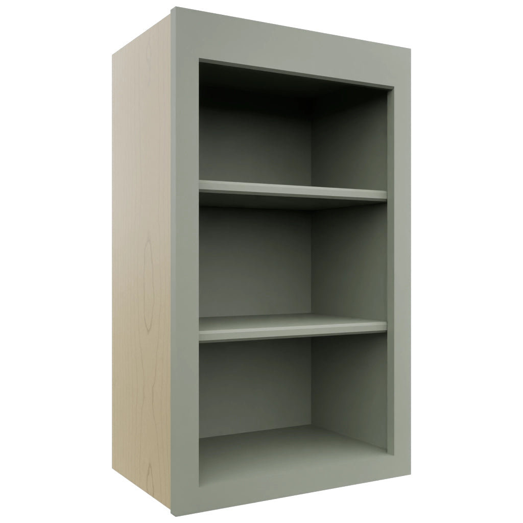 Fabuwood Galaxy Pistachio Green WOS1830 Wall Open Shelf, Front View