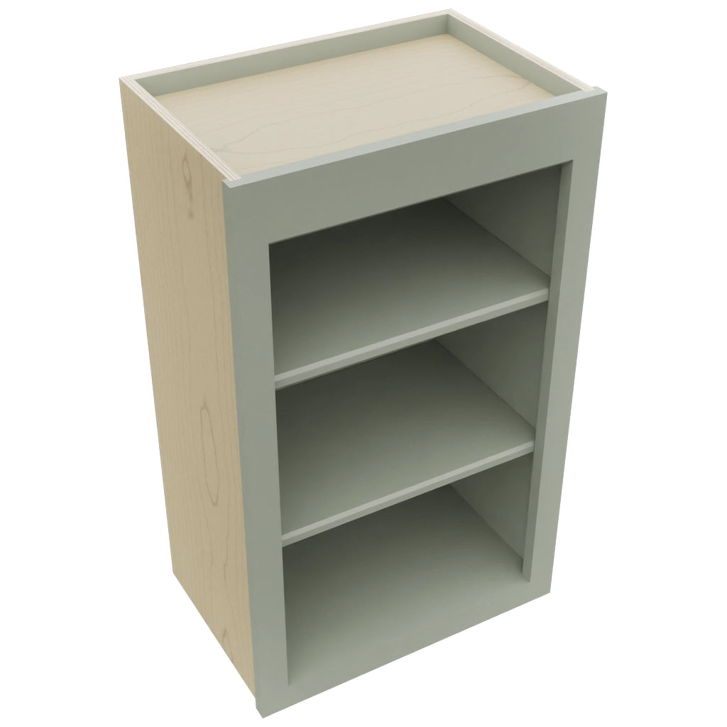 Fabuwood Galaxy Pistachio Green WOS1830 Wall Open Shelf, Top View