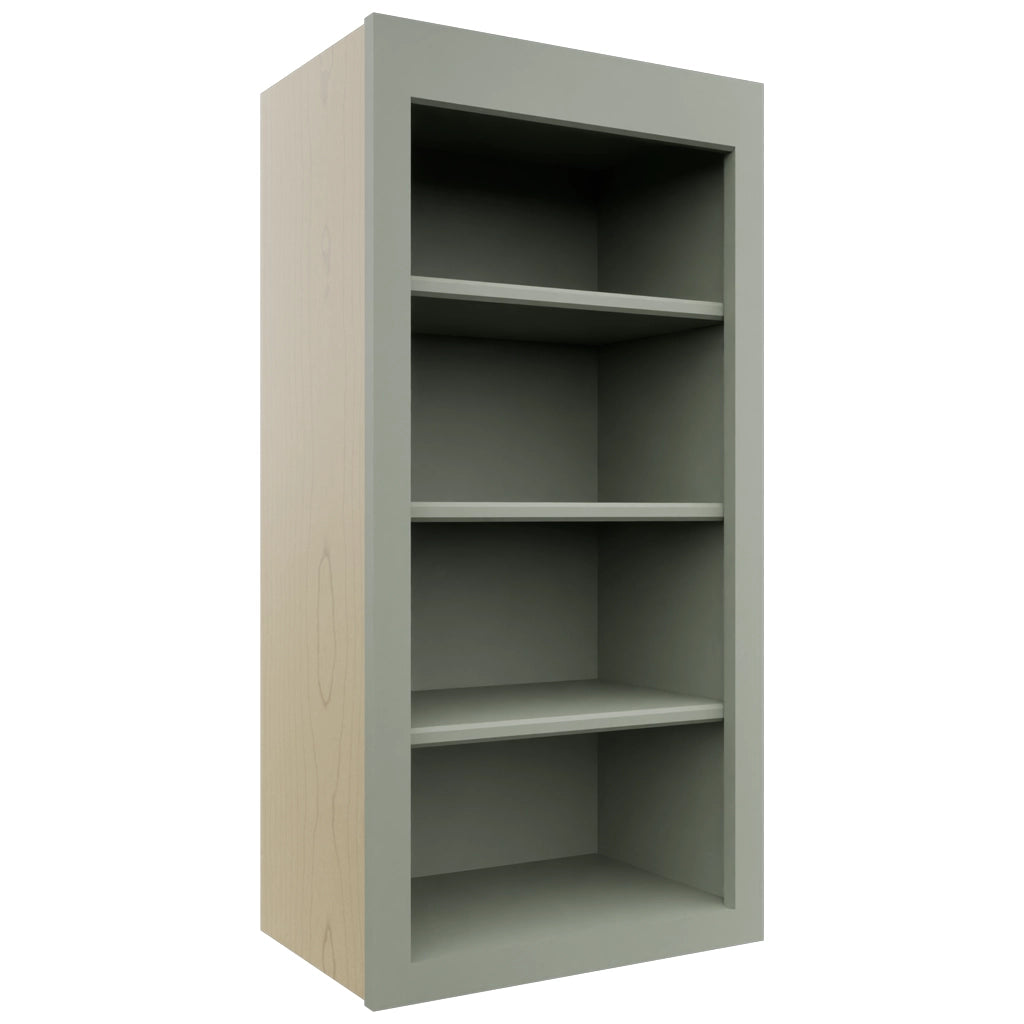 Fabuwood Galaxy Pistachio Green WOS1836 Wall Open Shelf, Front View