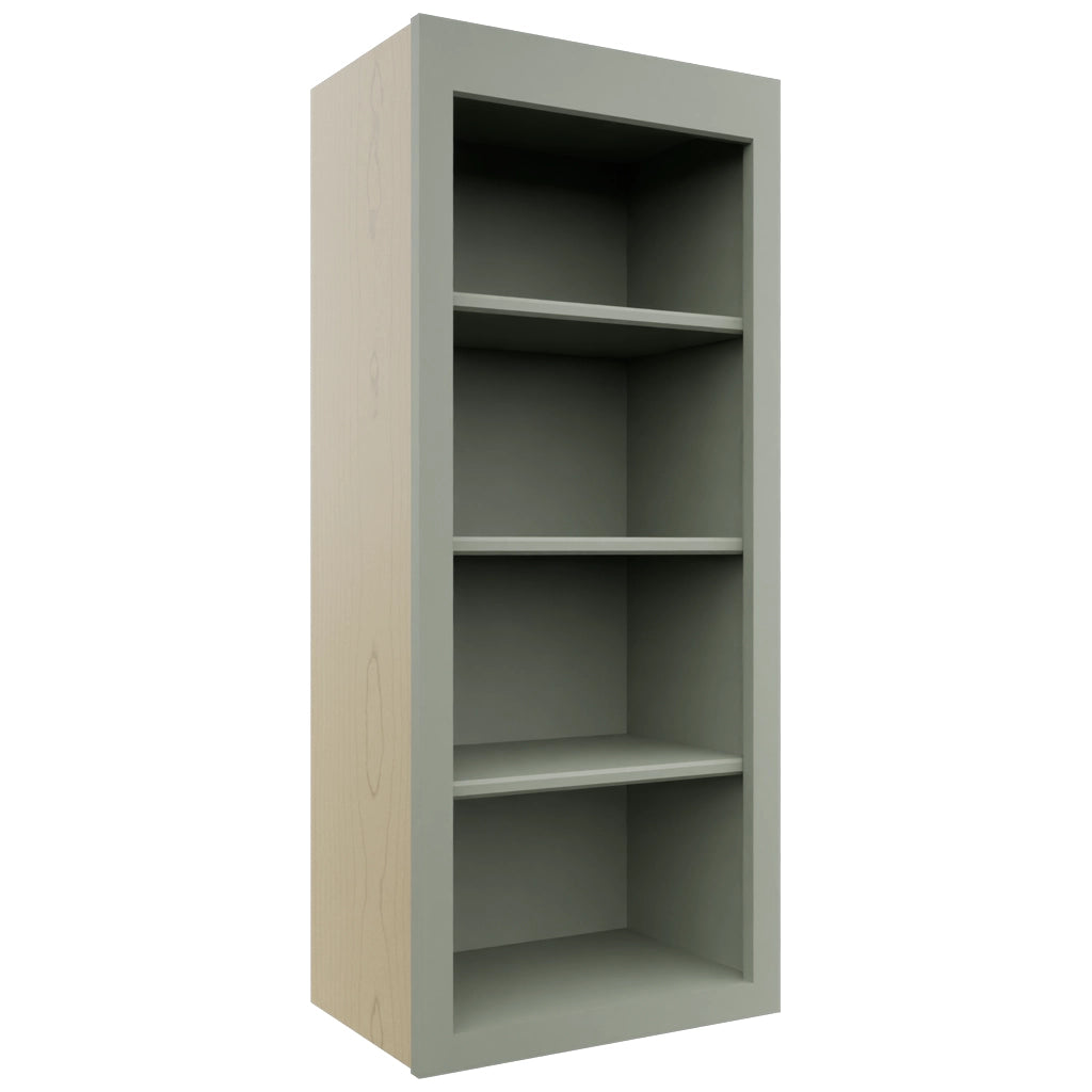 Fabuwood Galaxy Pistachio Green WOS1842 Wall Open Shelf, Front View