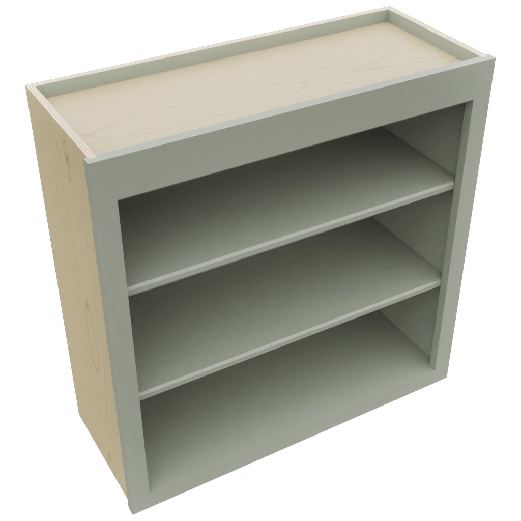 Fabuwood Galaxy Pistachio Green WOS3030 Wall Open Shelf, Top View