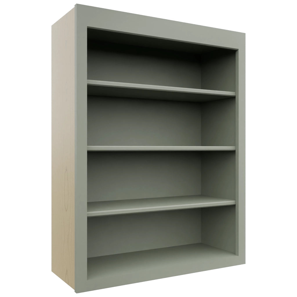 Fabuwood Galaxy Pistachio Green WOS3039 Wall Open Shelf, Front View