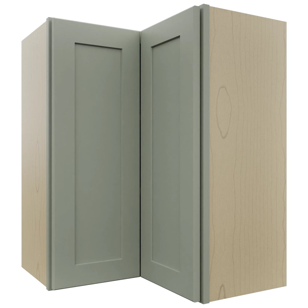 Fabuwood Galaxy Pistachio Green WPC2430 Wall Corner Pie Cabinet, Front View