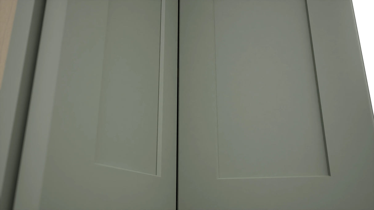 Fabuwood Galaxy Pistachio Green WPC2430 Wall Corner Pie Cabinet, Detail View