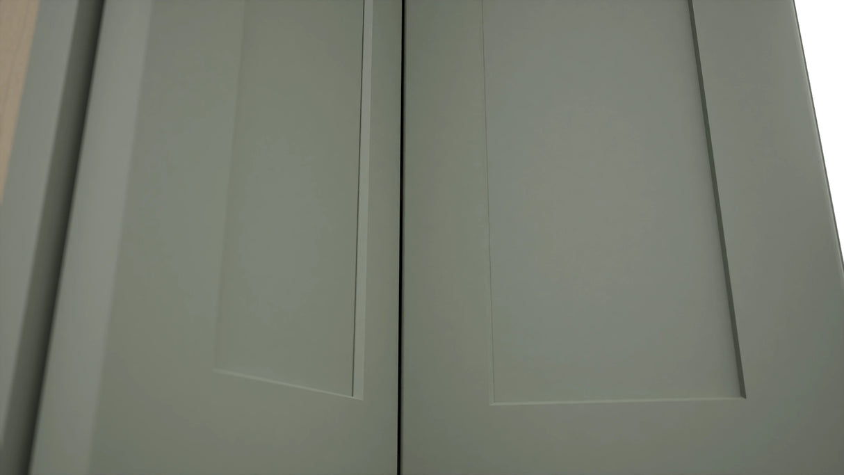 Fabuwood Galaxy Pistachio Green WPC2436 Wall Corner Pie Cabinet, Detail View