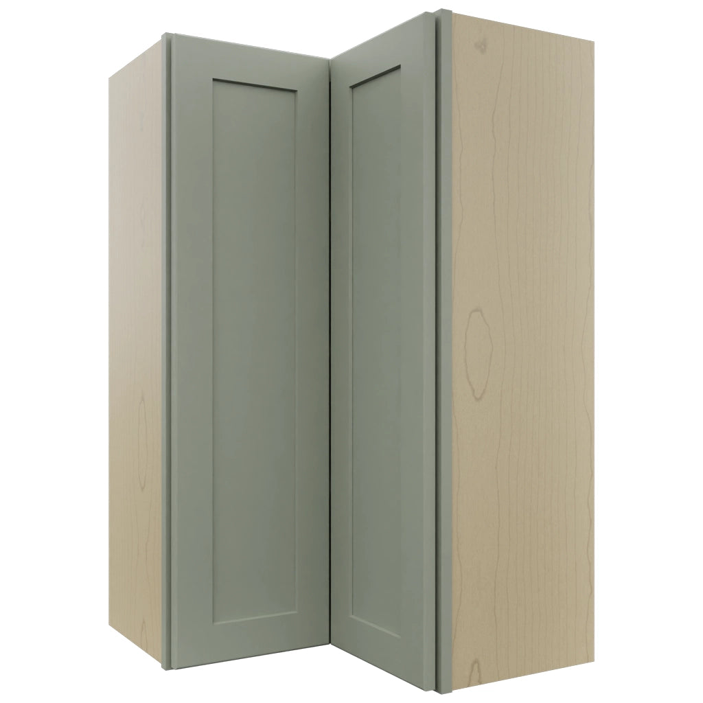 Fabuwood Galaxy Pistachio Green WPC2439 Wall Corner Pie Cabinet, Front View