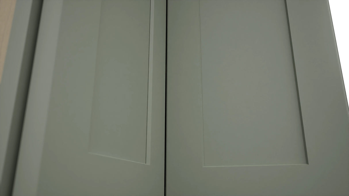 Fabuwood Galaxy Pistachio Green WPC2439 Wall Corner Pie Cabinet, Detail View