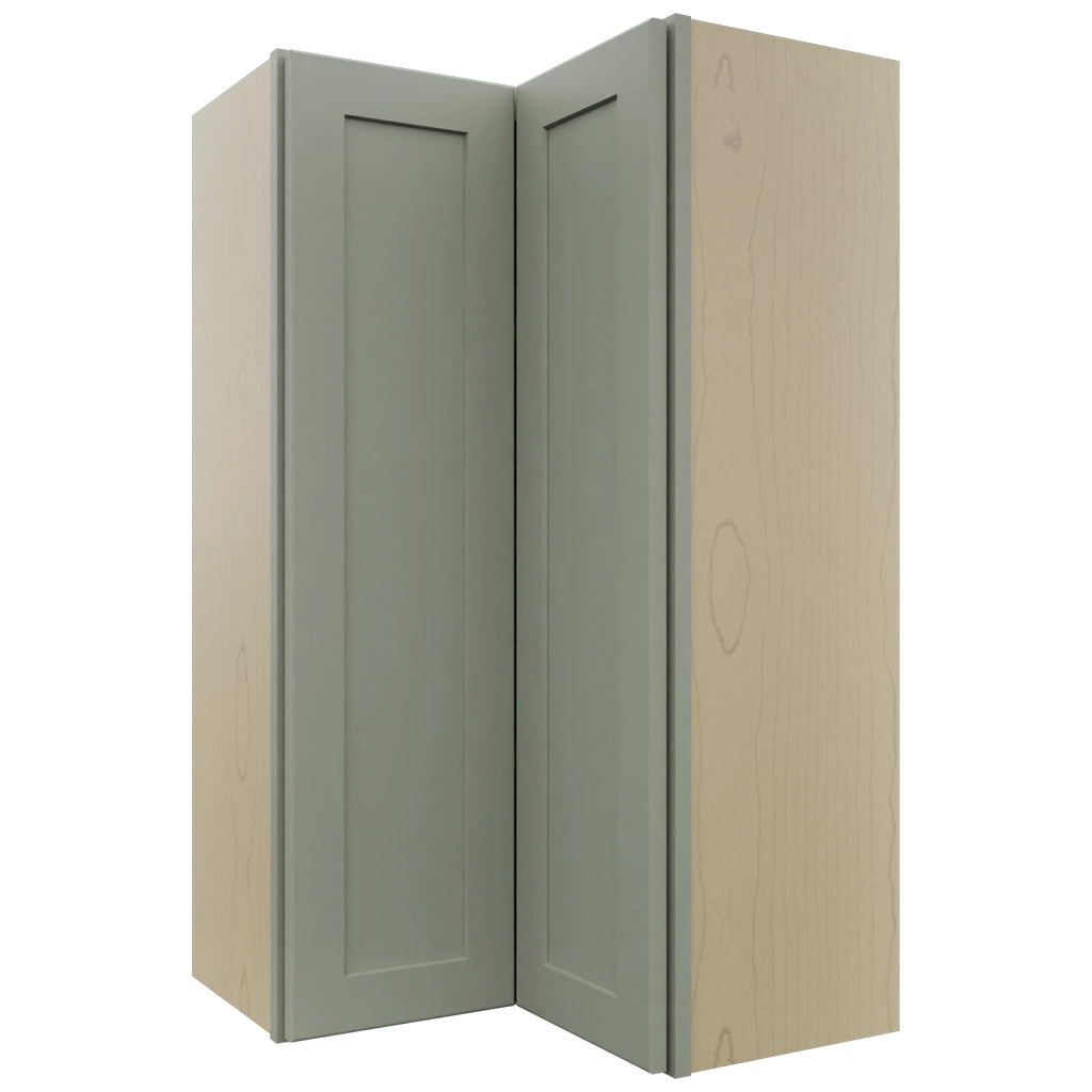 Fabuwood Galaxy Pistachio Green WPC2442 Wall Corner Pie Cabinet, Front View