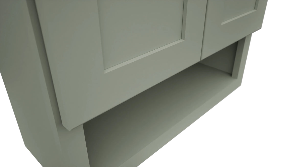 Fabuwood Galaxy Pistachio Green WVS2430 Vanity Wall Storage, Detail View
