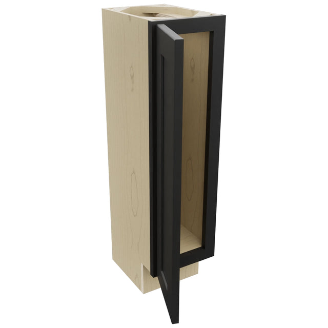 Fabuwood Galaxy Pitch Black B09FD-12D Base Full Door Cabinet, Open View