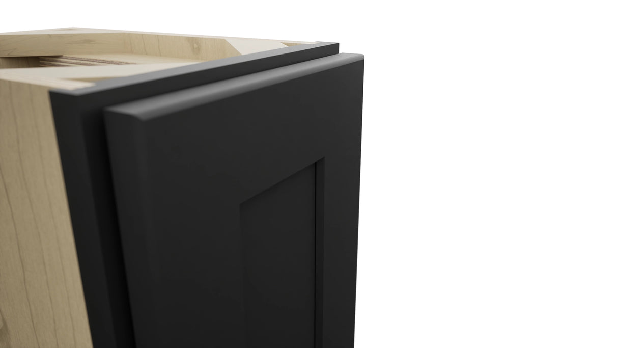 Fabuwood Galaxy Pitch Black B09FD-12D Base Full Door Cabinet, Detail View