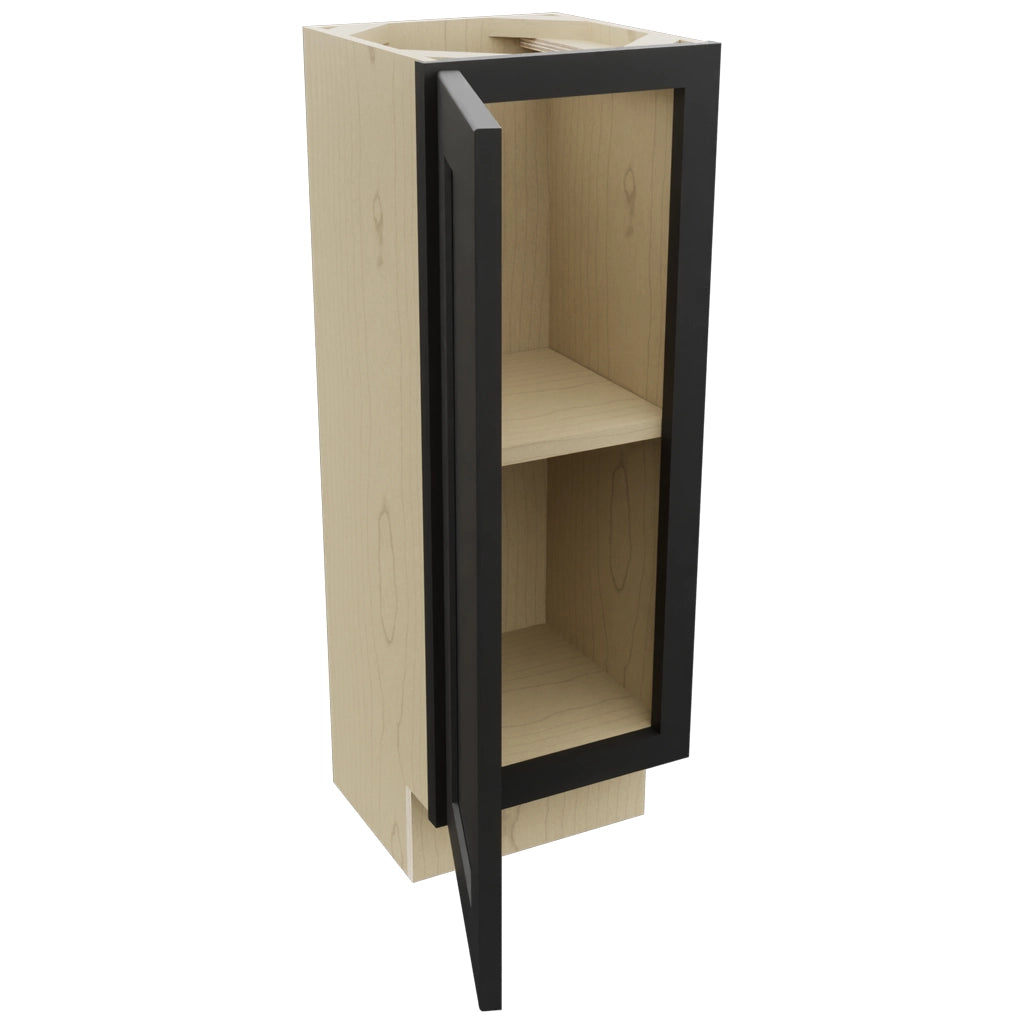 Fabuwood Galaxy Pitch Black B12FD-12D Base Full Door Cabinet, Open View