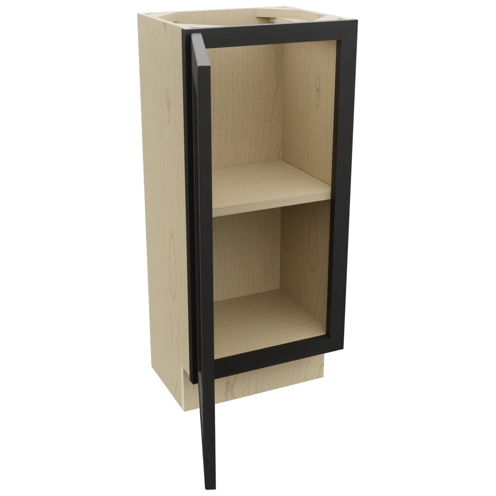Fabuwood Galaxy Pitch Black B15FD-12D Base Full Door Cabinet, Open View