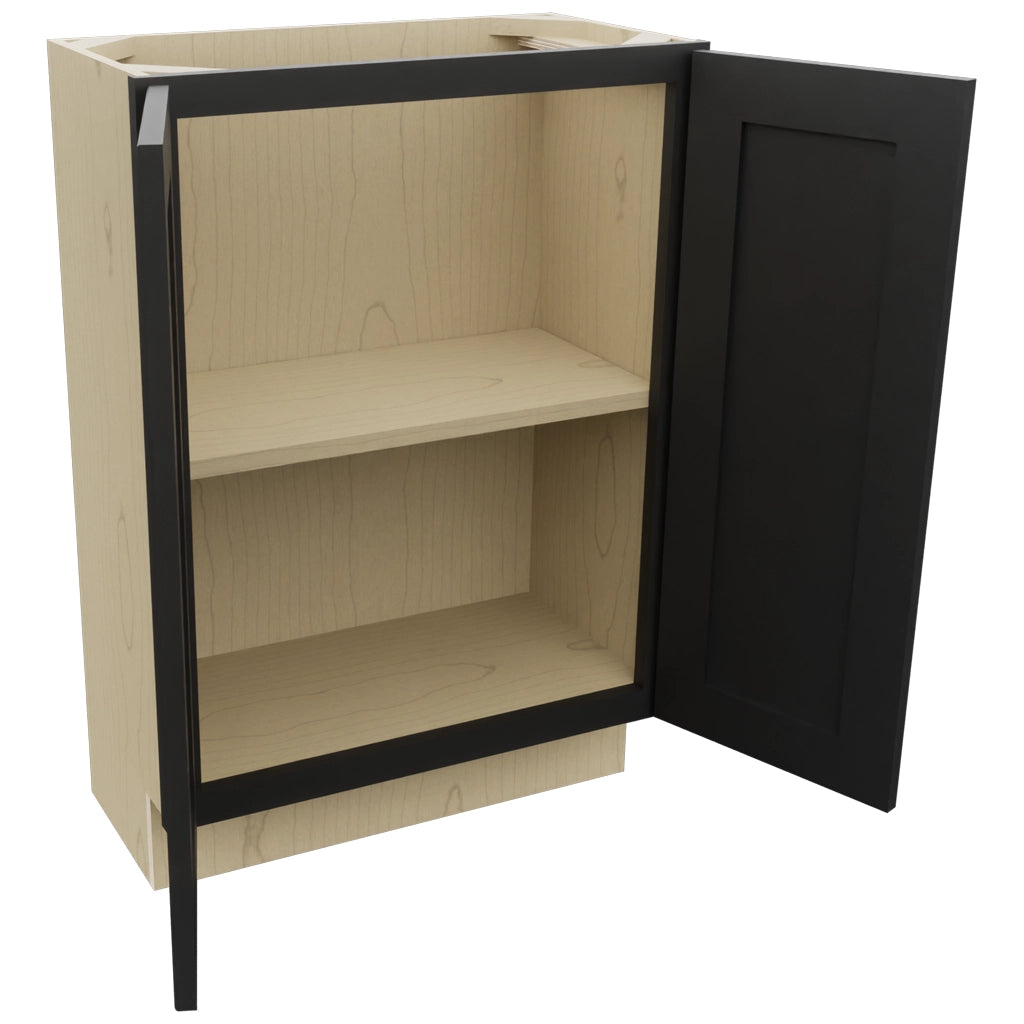 Fabuwood Galaxy Pitch Black B24FD-12D Base Full Door Cabinet, Open View