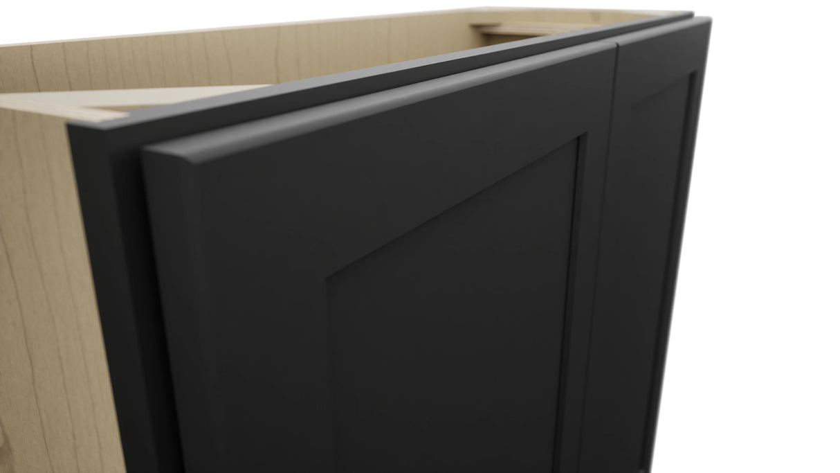 Fabuwood Galaxy Pitch Black B36FD-12D Base Full Door Cabinet, Detail View