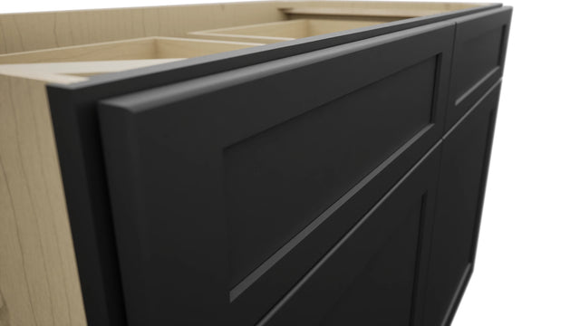 Fabuwood Galaxy Pitch Black B48 Base Standard Cabinet, Detail View