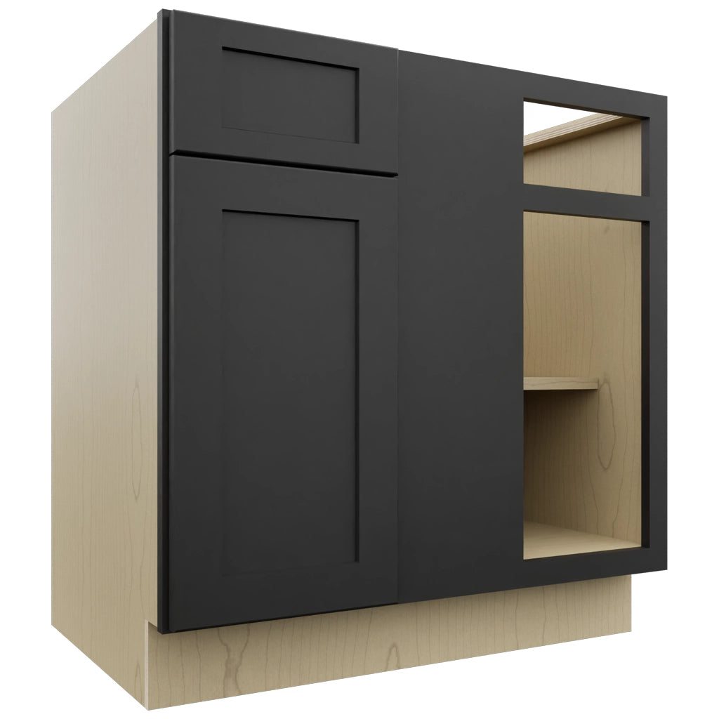 Fabuwood Galaxy Pitch Black BLB39/42 Base Corner Blind Cabinet, Front View