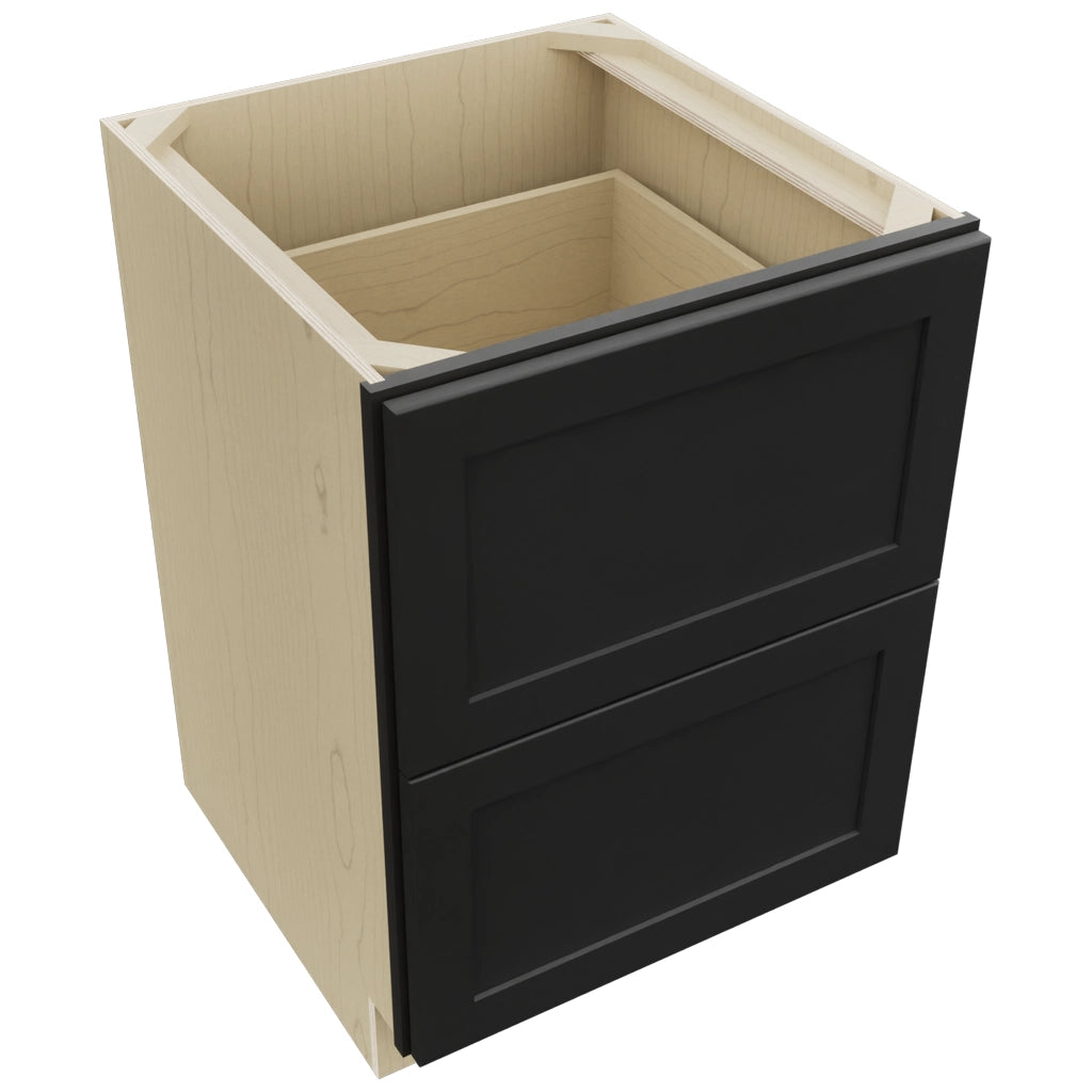 Fabuwood Galaxy Pitch Black DB24-2 Base 2 Drawers Cabinet, Top View