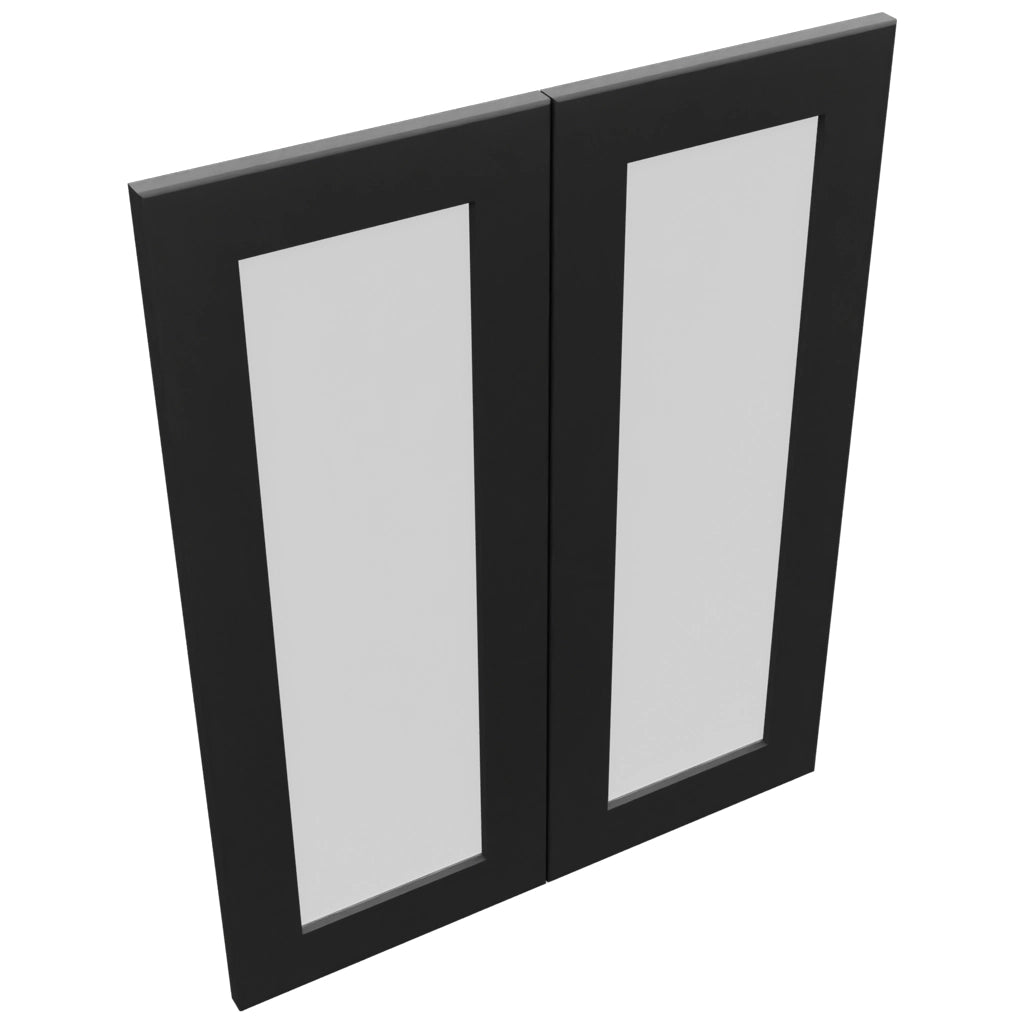 Fabuwood Galaxy Pitch Black DS GDW2430 Wall Glass Door, Top View